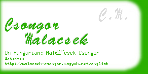 csongor malacsek business card